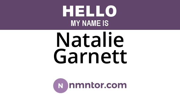 Natalie Garnett