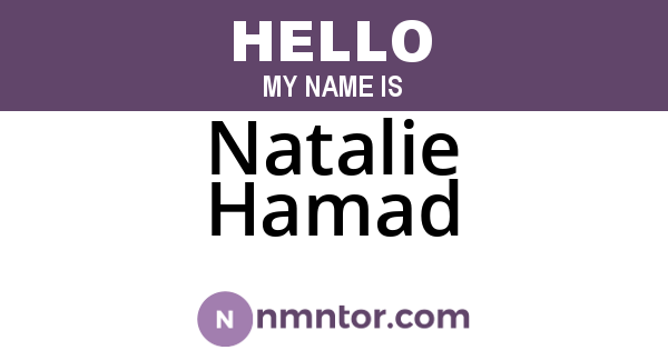 Natalie Hamad