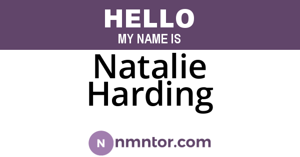 Natalie Harding