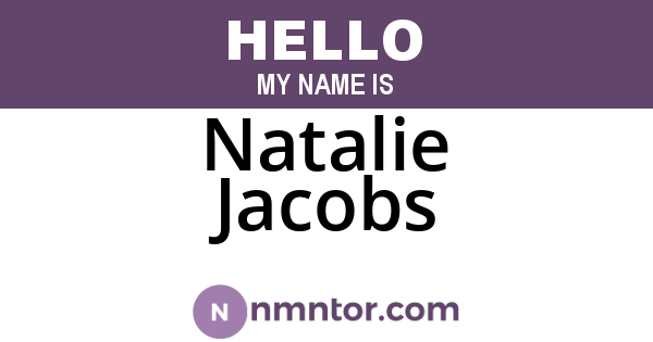 Natalie Jacobs