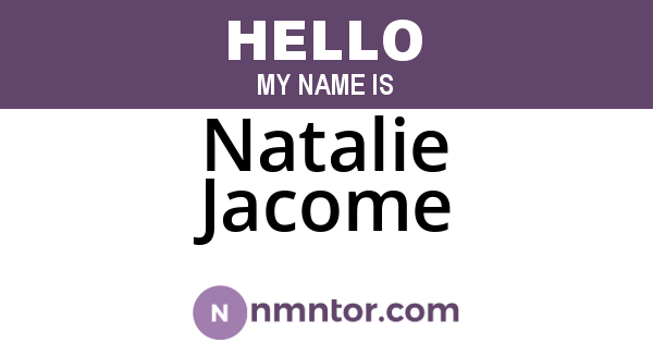Natalie Jacome