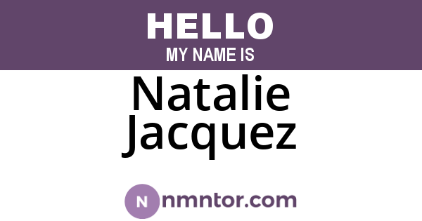Natalie Jacquez