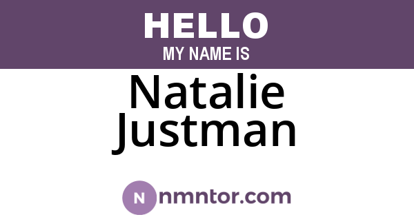 Natalie Justman