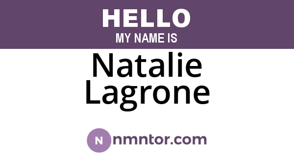 Natalie Lagrone