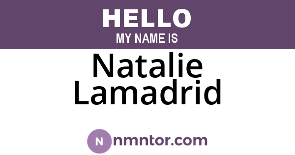 Natalie Lamadrid