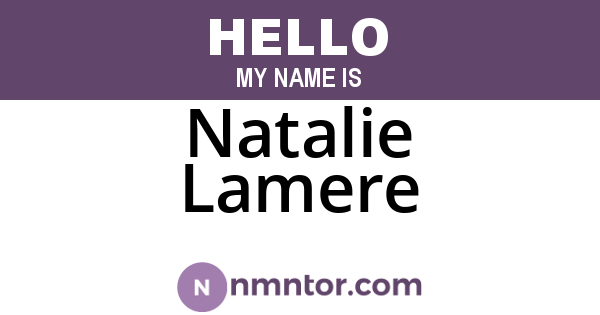 Natalie Lamere