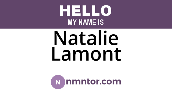 Natalie Lamont