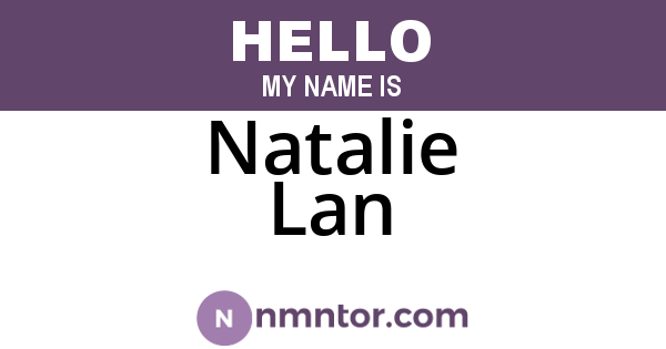 Natalie Lan