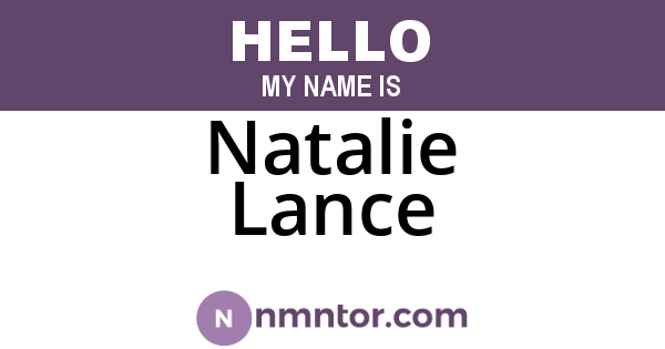 Natalie Lance
