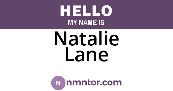 Natalie Lane