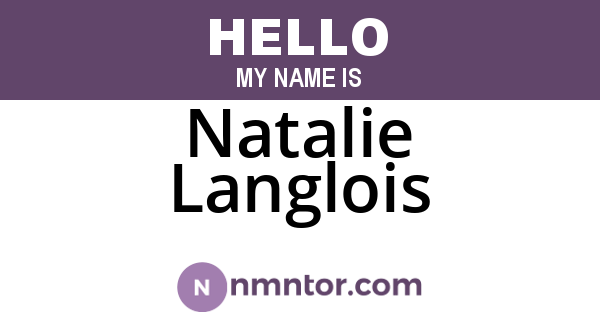 Natalie Langlois