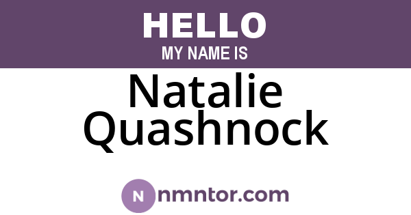 Natalie Quashnock