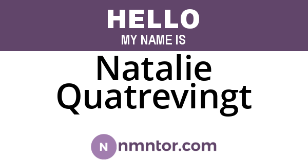Natalie Quatrevingt