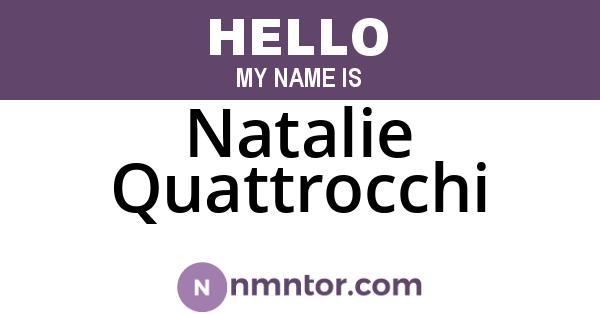 Natalie Quattrocchi