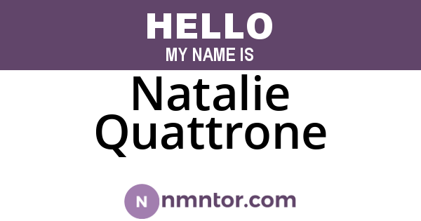 Natalie Quattrone