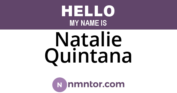 Natalie Quintana