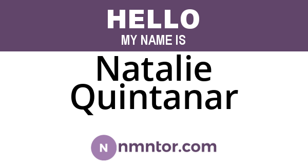 Natalie Quintanar