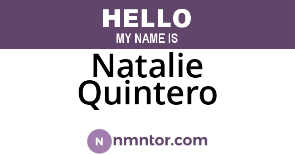 Natalie Quintero