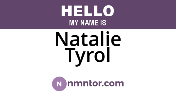Natalie Tyrol