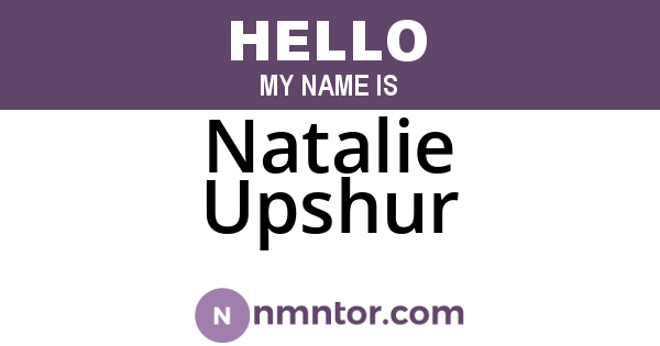 Natalie Upshur
