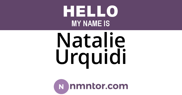 Natalie Urquidi
