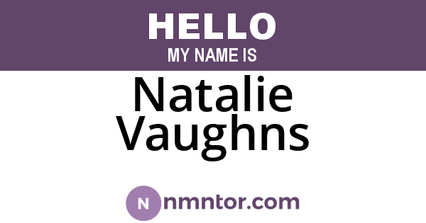 Natalie Vaughns