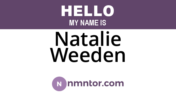 Natalie Weeden