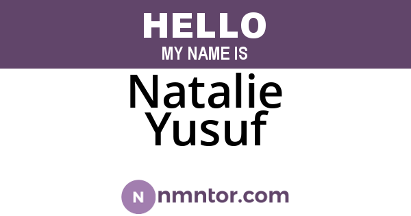 Natalie Yusuf