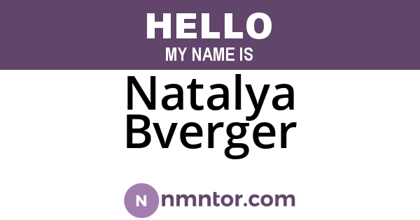 Natalya Bverger