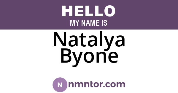 Natalya Byone