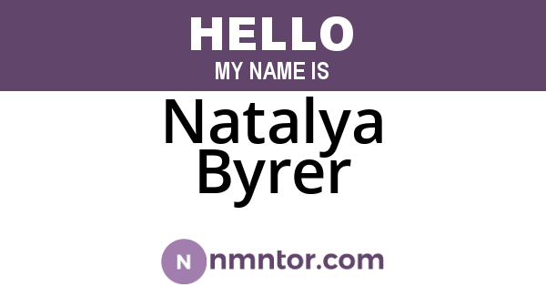 Natalya Byrer
