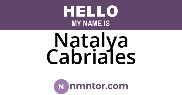 Natalya Cabriales