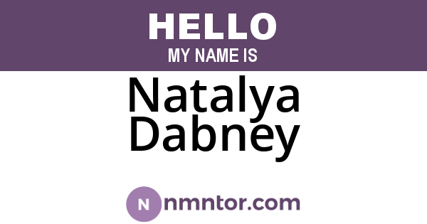 Natalya Dabney