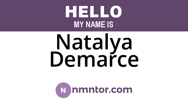 Natalya Demarce