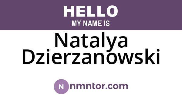 Natalya Dzierzanowski