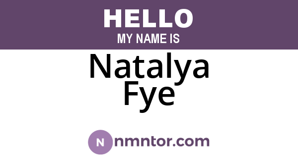 Natalya Fye