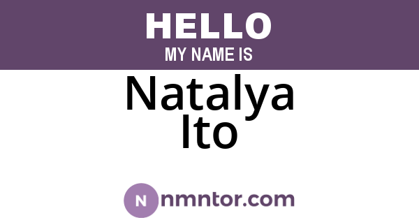 Natalya Ito
