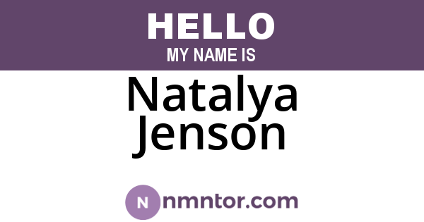 Natalya Jenson
