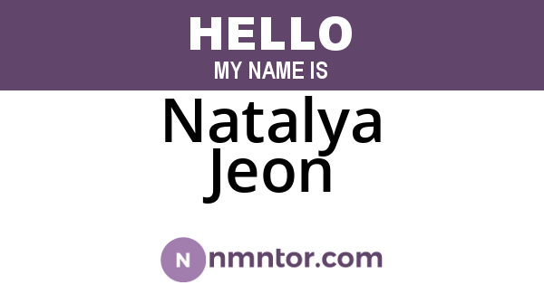 Natalya Jeon