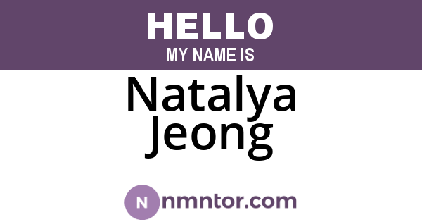 Natalya Jeong