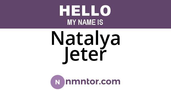 Natalya Jeter