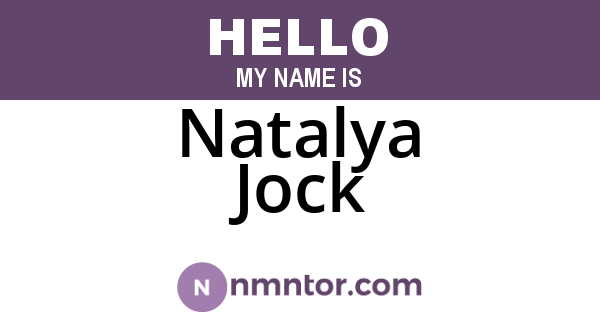 Natalya Jock