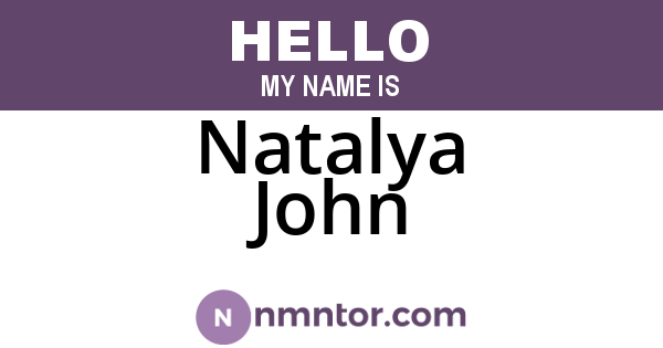Natalya John