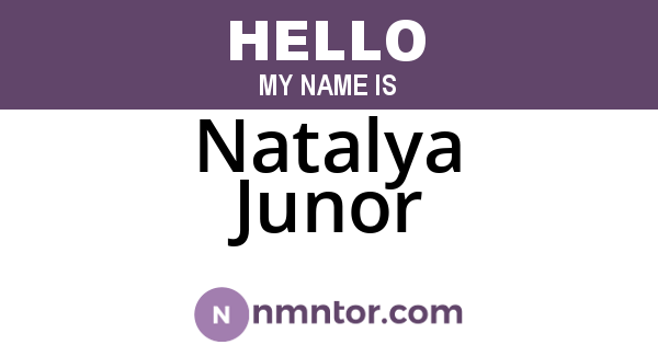 Natalya Junor
