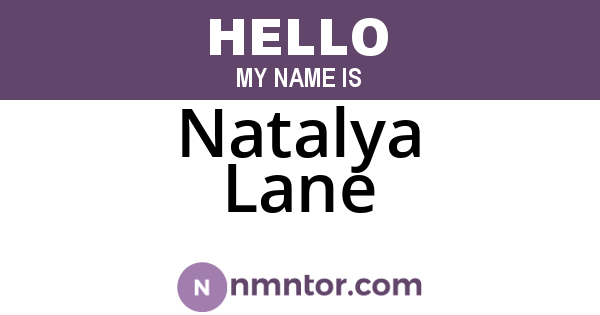 Natalya Lane
