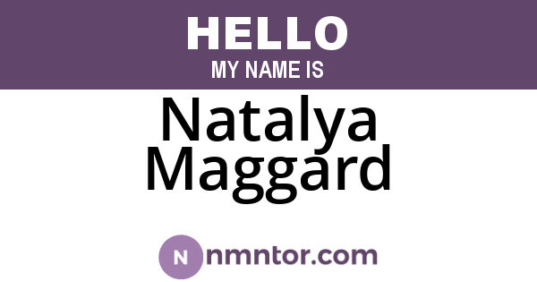 Natalya Maggard