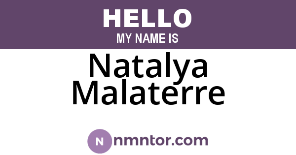 Natalya Malaterre