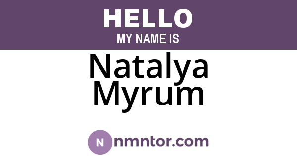 Natalya Myrum