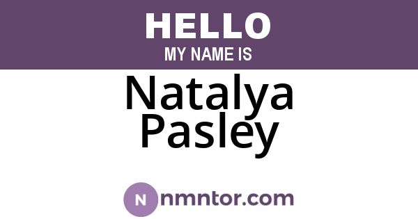 Natalya Pasley