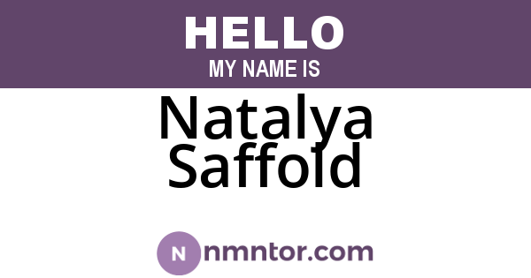 Natalya Saffold